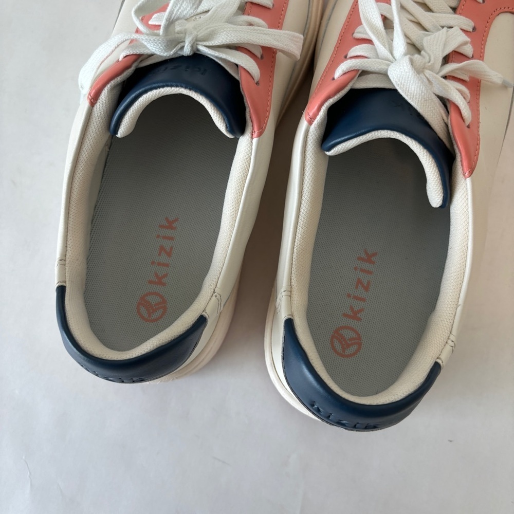 Kizik Womens Vegas White PInk Low Top Lace Up Casual Sneakers Shoes Size 12.5 - Picture 9 of 10